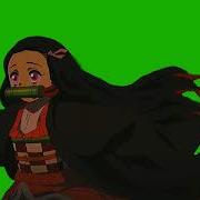 Nezuko Running Green Screen
