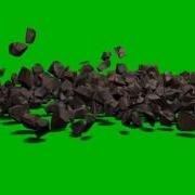 Rocks Crashing Green Screen