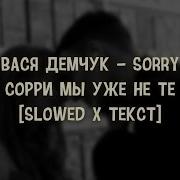 Вася Демчук Sorry Сорри Мы Уже Не Те Slowed X Текст Полная Версия