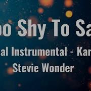 Too Shy To Say Stevie Wonder Hq Karaoke