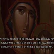 Канон Ко Пресвятой Богородице С Текстом