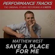 Save A Place For Me Low Key Performance Track Without Background