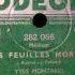 Yves Montand Les Feuilles Mortes 1949 FIRST RECORDING AUTUMN LEAVES