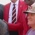 Fans Wait In Line To Take A Look At New Joe Morgan Statue