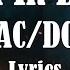 AC DC Back In Black Lyrics FULL HD HQ Audio