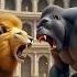 4K Massive Muscular Lion Vs Gorilla Epic Battle Led By Athletic Women Who Will Win
