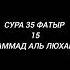 Сура 35 Фатыр 15 Мухаммад Аль Люхайдан напоминание Alfatihah фатыр Alkadr Muhammadluhaidan