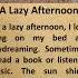 A Lazy Afternoon Shorts English Englishmerl Englishreading Englishgrammar Education