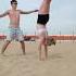 Das Kam Unerwartet Frontflip Salto Turnen Strand Handstand