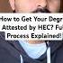 How To Get Your Degree Attested By HEC Full Process Explained