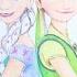 Холодное сердце принцесса Анна и Эльза Рисование раскраски Princess Anna And Elsa Drawing Coloring