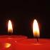 3 Red Candles For Meditation Candlelight NO SOUND