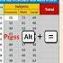 Use Shortcut Key Of SUM Function To Calculate Total Marks In Excel Shorts Excel Excelbasic