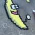 Peanut Butter Jelly Time Pixelated Chalk Art