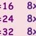 Таблица умножения на 8