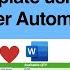 Insert Dynamic Tables Repeating Section Into Word Template Using Power Automate