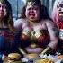 Fat Supergirl Eats ANGEL FISH What Happens Next SHOCKED Everyone Spiderman Joker Marvel Shorts