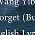 Bu Wang Don T Forget Wang Yibo English Lyrics The Untamed OST