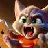 Новый телефон котика Cats мультик Aiart Cartoon кот юмор Chatgpt Aicat жиза