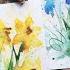 PRIMARY FLOWERS Watercolor Cards For March 8 We Just Draw A Crocus Hyacinth Tulip