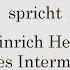 Heinrich Heine Lyrisches Intermezzo 43 Aus Alten Märchen Winkt Es