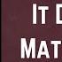 Depeche Mode It Doesn T Matter Two Lyrics
