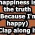 Pharrell Williams Happy Lyrics Scrolling