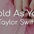 Cold As You Taylor Swift Lyrics