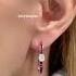 0 64ctw Asscher Cut Ruby Hoop Earrings