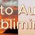 Move To Australia Subliminal