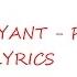 Miriam Bryant Push Play Lyrics