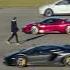 Lamborghini VS Ferrari VS Tesla In Drag Race Car Carslover Supercars Automobile Carsound
