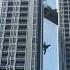 Debris Falls From Building During Bangkok Earthquake