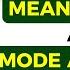 How To Use MEAN MEDIAN And MODE Averages In Excel