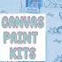 WATCH ME WORK Canvas Paint Kits Custom Canvases Custom Watercolor Package