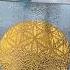 12 F 20 Indigo White Light Aura Gold W Etched Solid Gold Flower Of Life 103116 Crystal Tones