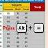 Use Shortcut Key Of SUM Function To Calculate Total Marks In Excel Shorts Excel Excelbasic