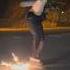 Michael Jackson Moonwalking On Fire