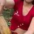 Beautiful Girl Eating Banana So Spicy Shorts