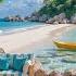 Tranquil Beach Café With Ocean Jazz For Relax Chillout Café Music For Morning Focus Good Mood