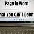 How To Delete A Blank Page In Word That You CAN T Delete