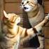 Вали отсюда Злые вы Негостеприимный сосед Кот не во время позвонил в звонок Cat Cute Funny