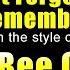 Don T Forget To Remember Karaoke The Bee Gees Karaoke Version