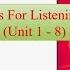 Discuss Tactics For Listening Developing Unit 1 8