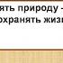 Охранять природу значит охранять жизнь