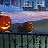 1950s Trick Or Treat Sitting On A Porch On Halloween Night W Oldies Music Playing In Another Room