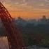 Восход солнца в Москве Живописный мост Таймлапс с квадрокоптера