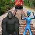Alien Frog Head Chil Dance Vs Train Attack Funny Vfx Magical Video Shorts