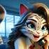 МИНУС НОГА в нейросети кот мультик Cartoon Aiart Cats Dalle3 Aiart юмор жиза мультик Ai