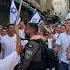 Group Of Jews Dancing With Israeli Flags In The Muslim Quarter In Jerusalem Israel 2024